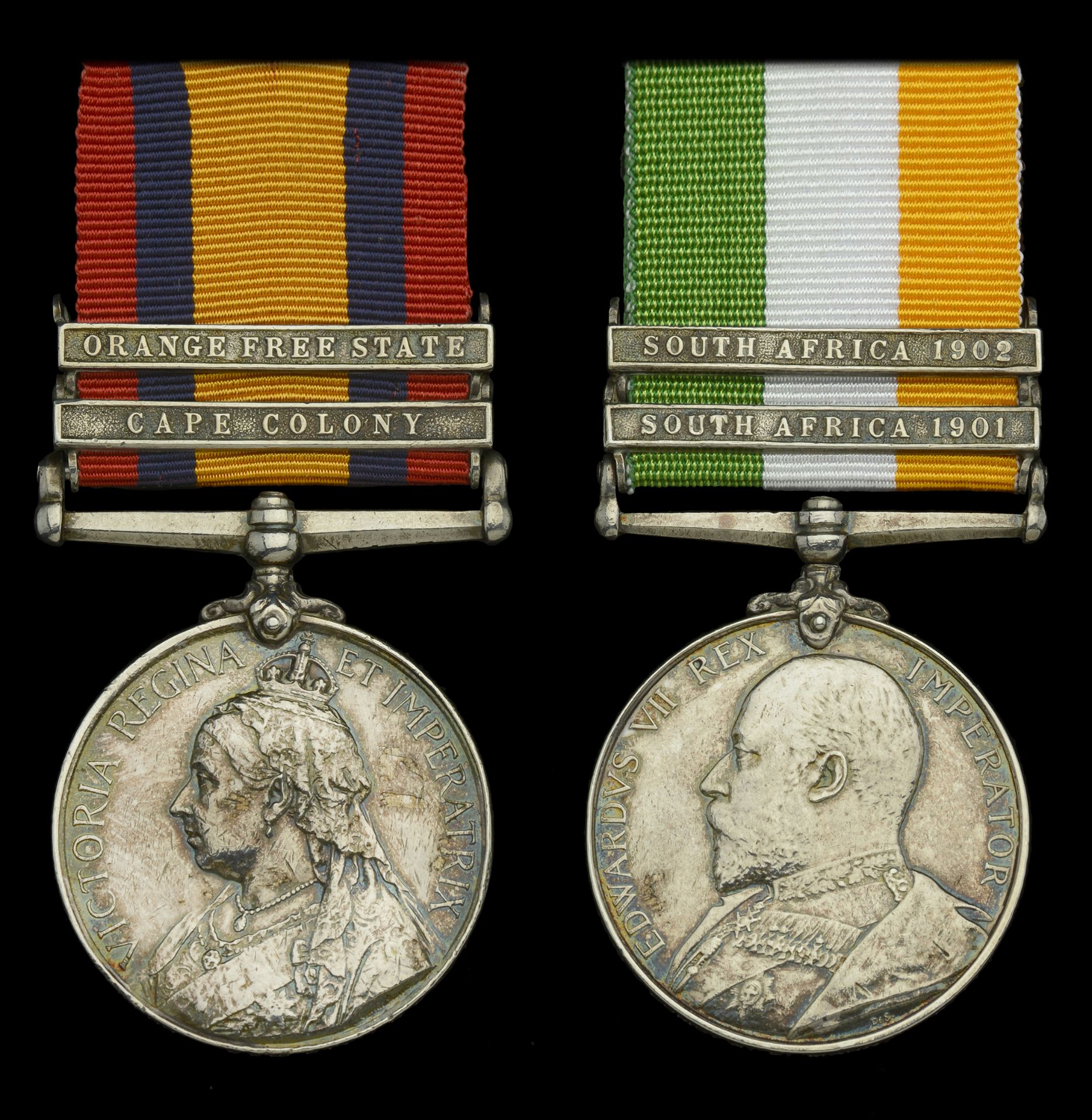 Pair: Bombardier A. E. Mann, Royal Field Artillery Queen's South Africa 1899-1902, 2 clas...