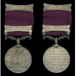 A privately-produced Transport Bravery Medal, silver, the reverse engraved 'Presented to J....