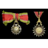 Thailand, Kingdom, Order of the White Elephant, 3rd (1941) issue (2), Third Class neck badge...