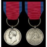The Waterloo medal awarded to Lieutenant Herman Wolrabe, 1st Light Battalion, King's German...