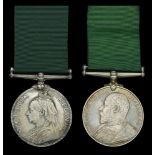 Volunteer Force Long Service Medal (2), V.R. (4826. Bt. Q. Mr. Sgt. J. R. Cooper. 4/Lan: V.A...