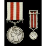 The Indian Mutiny medal awarded to Corporal W. G. Morey, who was wounded in action while ser...