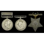 Three: Gunner E. Allen, Royal Artillery Egypt and Sudan 1882-89, dated reverse, 1 clasp,...