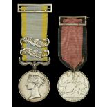 Pair: Lieutenant-Colonel W. J. Bolton, Royal Artillery Crimea 1854-56, 2 clasps, Inkerma...