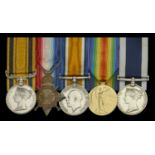 Five: Chief Petty Officer A. Newbery, Royal Navy South Africa 1877-79, no clasp (A. Newbu...