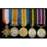 Five: Temporary Warrant Officer Class II E. T. Evans, Royal Army Service Corps 1914-15 St...
