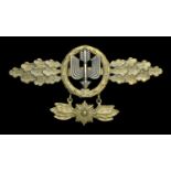 A German Second World War Luftwaffe Long Range Day Fighter Clasp in Gold. A nice condition...