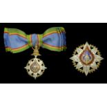 Thailand, Kingdom, Order of the Crown, 3rd (1941) issue, Lady's Second Class set of insignia...