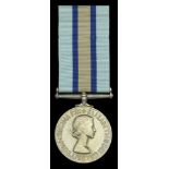 Royal Observer Corps Medal, E.II.R., 1st issue (Chief Observer. J. B. Weatherhead.) suspensi...