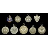 Regimental Prize Medals (9), Middlesex Regiment (9), all silver, some enamelled, some missin...