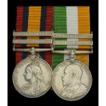 Pair: Driver W. Barclay, Royal Field Artillery Queen's South Africa 1899-1902, 2 clasps,...
