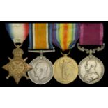 Four: Sergeant G. Linegar, Royal Engineers 1914-15 Star (13737 Cpl. G. Linegar. R.E.); Br...