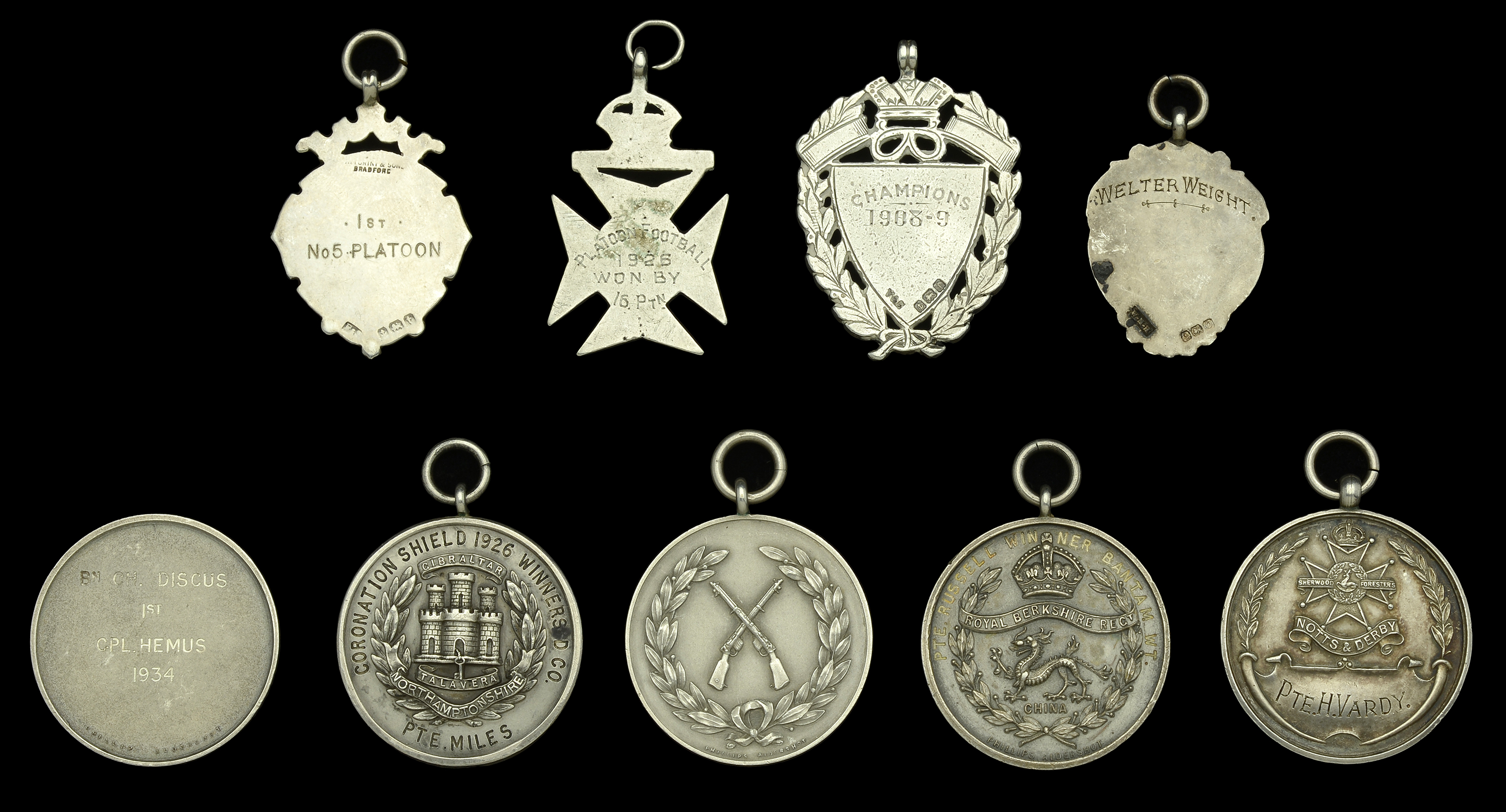 Regimental Prize Medals (7), Royal Berkshire Regiment; Wiltshire Regiment; Northamptonshire... - Image 2 of 2