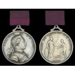 Carib War 1773, silver, cast and chased as usual, fitted with contemporary suspension loop,...
