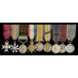 The mounted group of nine miniature dress medals attributed to Major-General W. S. Anthony,...