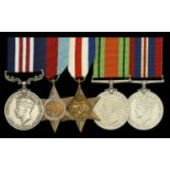 A Second War 'North West Europe' M.M. group of five awarded to Gunner W. C. F. Mylius, Royal...