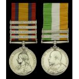 Pair: Corporal T. Knight, Imperial Yeomanry Queen's South Africa 1899-1902, 4 clasps, Cap...