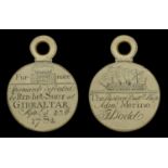 Defence of Gibraltar 1779-83, â€œRed Hot Shotâ€ Medal, engraved on copper, 38mm with integral l...