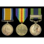 Three: Gunner J. A. Morris, Royal Garrison Artillery British War and Victory Medals (7740...