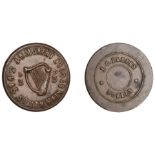 Miscellaneous Tokens and Checks, Co CORK, Cork, J.R. Murphy, copper Threepence by Parkes [18...