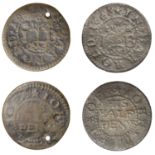 Harrold, John Bletsoe, Halfpence, 1668 (2), 1.25g/6h, 0.89g/3h (both GO 50; N 32; BW. 50) [2...