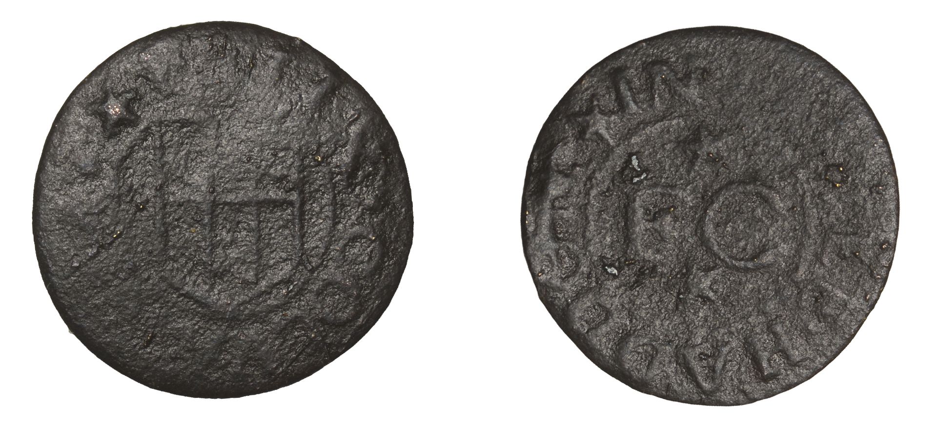 Little Hadham, Felix Colvart, Farthing, 0.95g/3h (N 2178; BW. 138). Fair; the only issue for...