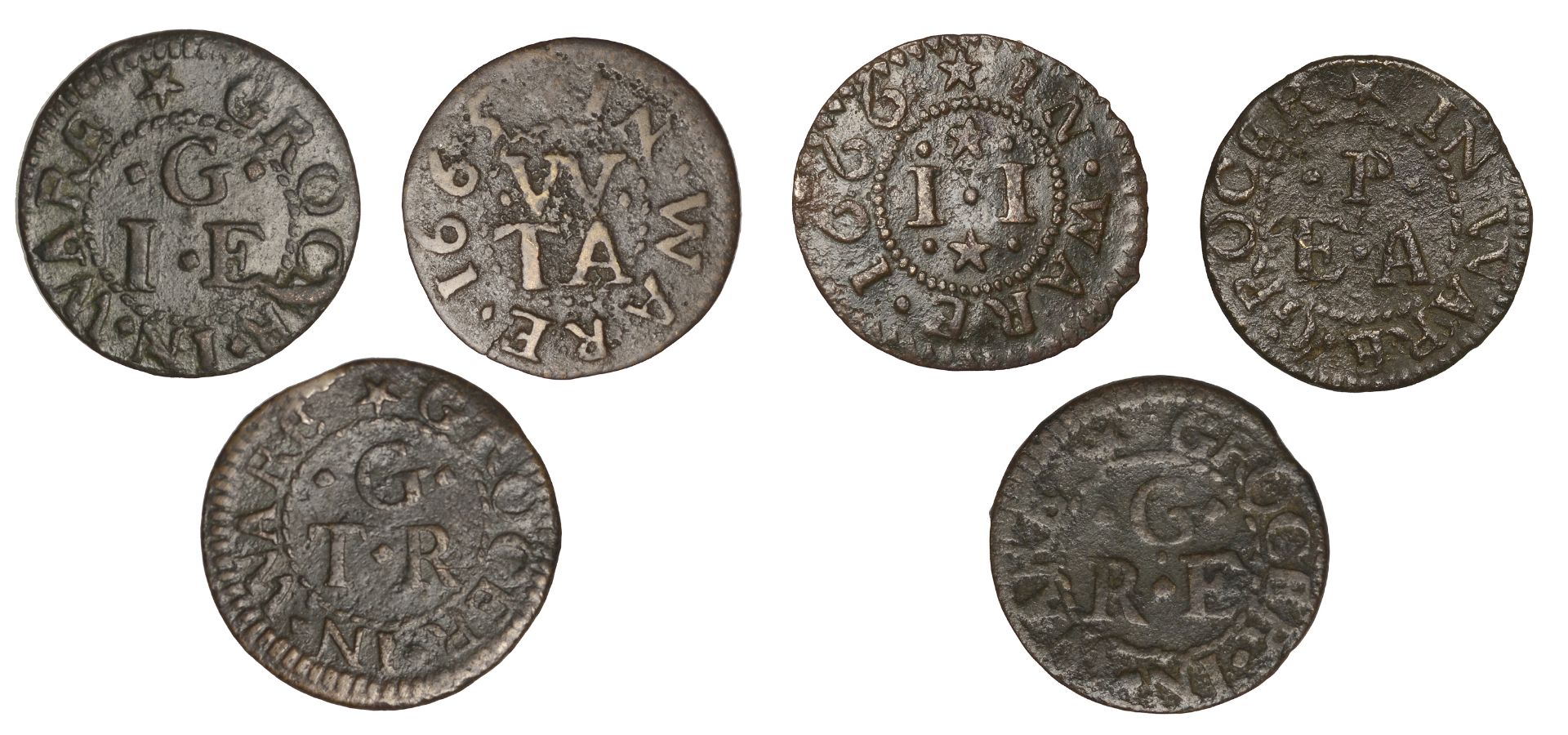 Ware, John Gotheridge, Farthing, 1.02g/6h (N 2289; BW. 204); Richard Gutteridge, Farthing, 1... - Bild 2 aus 2