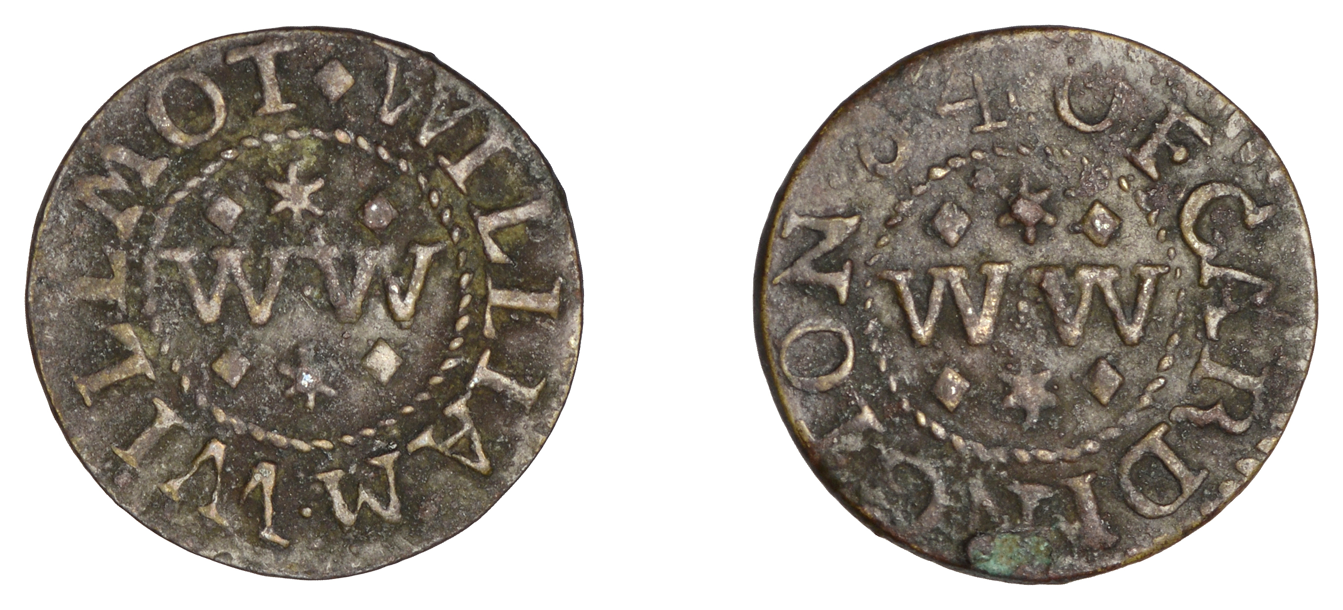 Cardington, William Willmot, Farthing, [16]64, 1.01g/3h (GO 27, this piece illustrated; N â€“;...