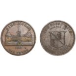 19th Century Tokens, WARWICKSHIRE, Birmingham, Workhouse, Davis' Sixpence, 1813, elevation o...