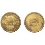 Miscellaneous Tokens and Checks, Co DUBLIN, Dublin, Coffee Palace/Coffee Stands, brass Penny...