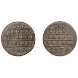 Bovingdon, Jason Gould, Halfpenny, 1670, 2.05g/12h (N 2150a, this piece; BW. 35). Very fine,...