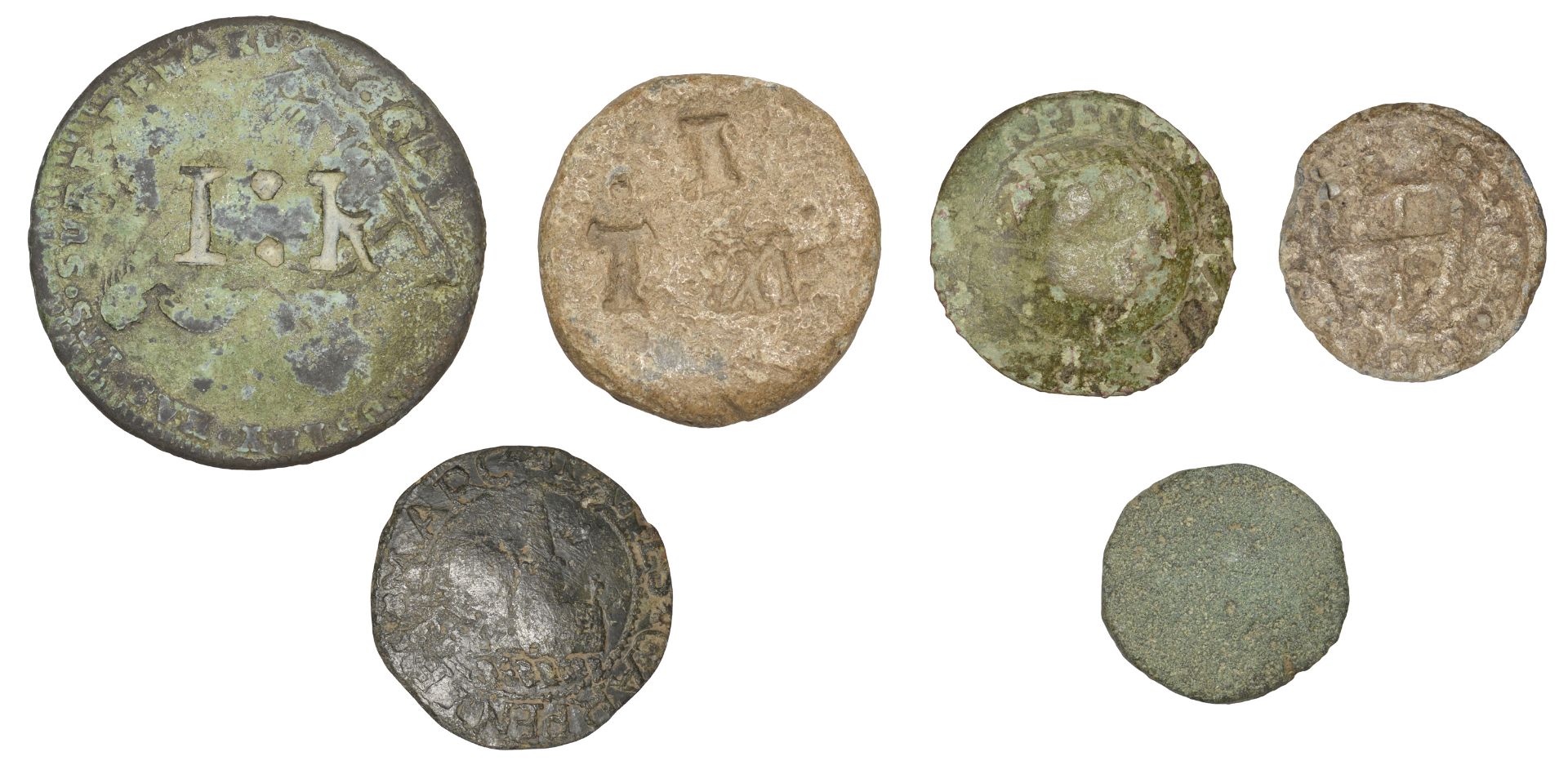 17th Century Tokens, Co LIMERICK, Kilmallock, James Carpenter, Pennies (2), 3.20g/4h, 2.06g,...