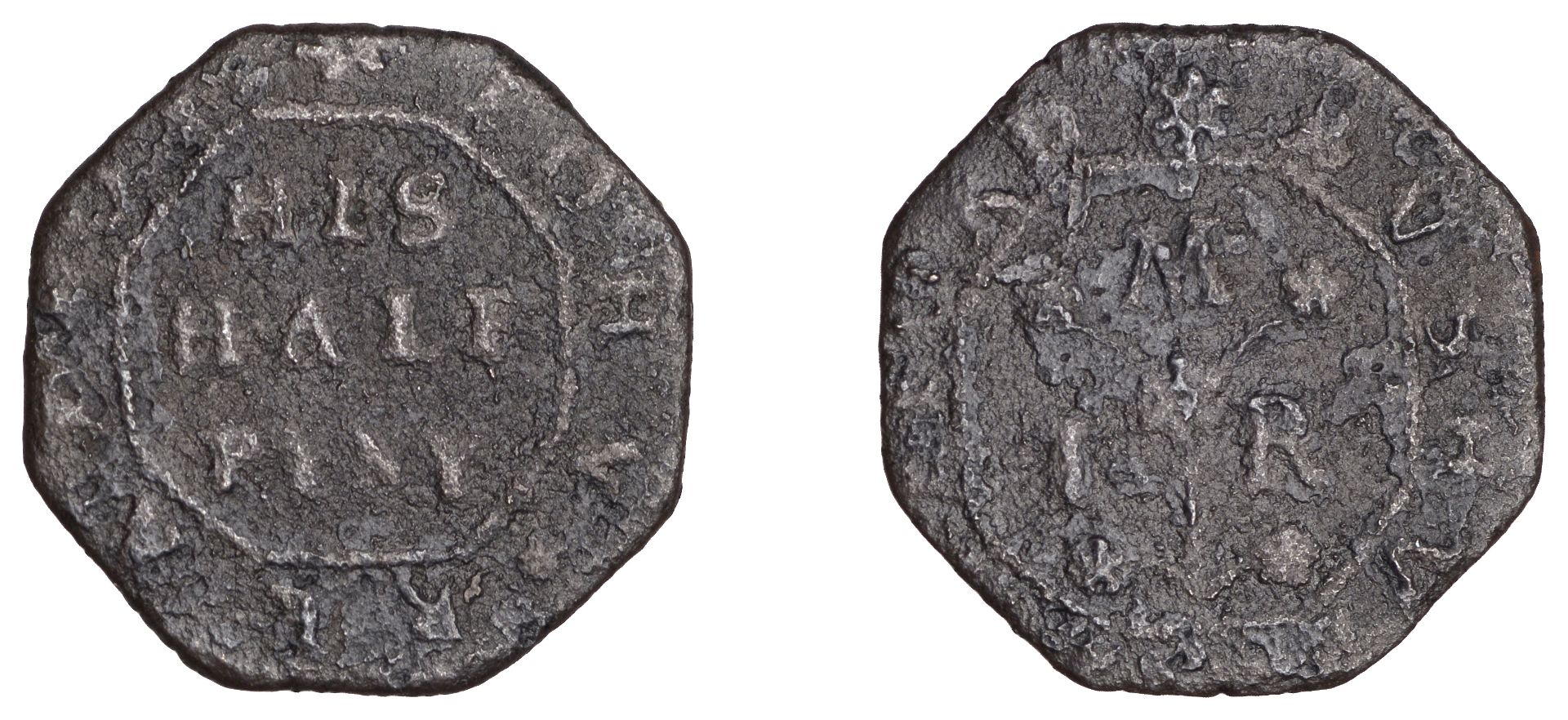 Bishop's Stortford, John Reade, octagonal Halfpenny, 2.31g/6h (N â€“; D 54A). Fair to fine but...