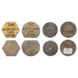 Miscellaneous Tokens and Checks, CHESHIRE, Crewe, L[ondon] M[idland] R[egion], S[ignal] & T[...