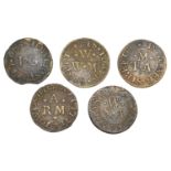 17th Century Tokens, LONDON (City), Rosemary Lane, N.A.W. at the red lyon, Farthing, 0.91g/4...