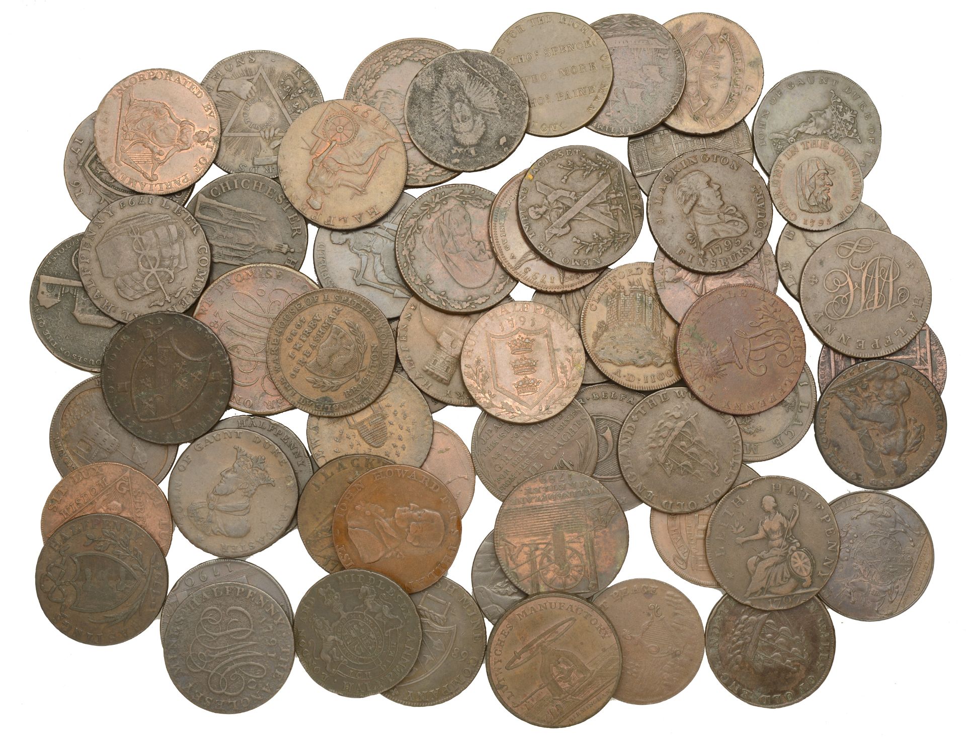 18th Century Tokens, CAMBRIDGESHIRE, Cambridge, County series, Kempson's Farthing, 1795, 3.7...