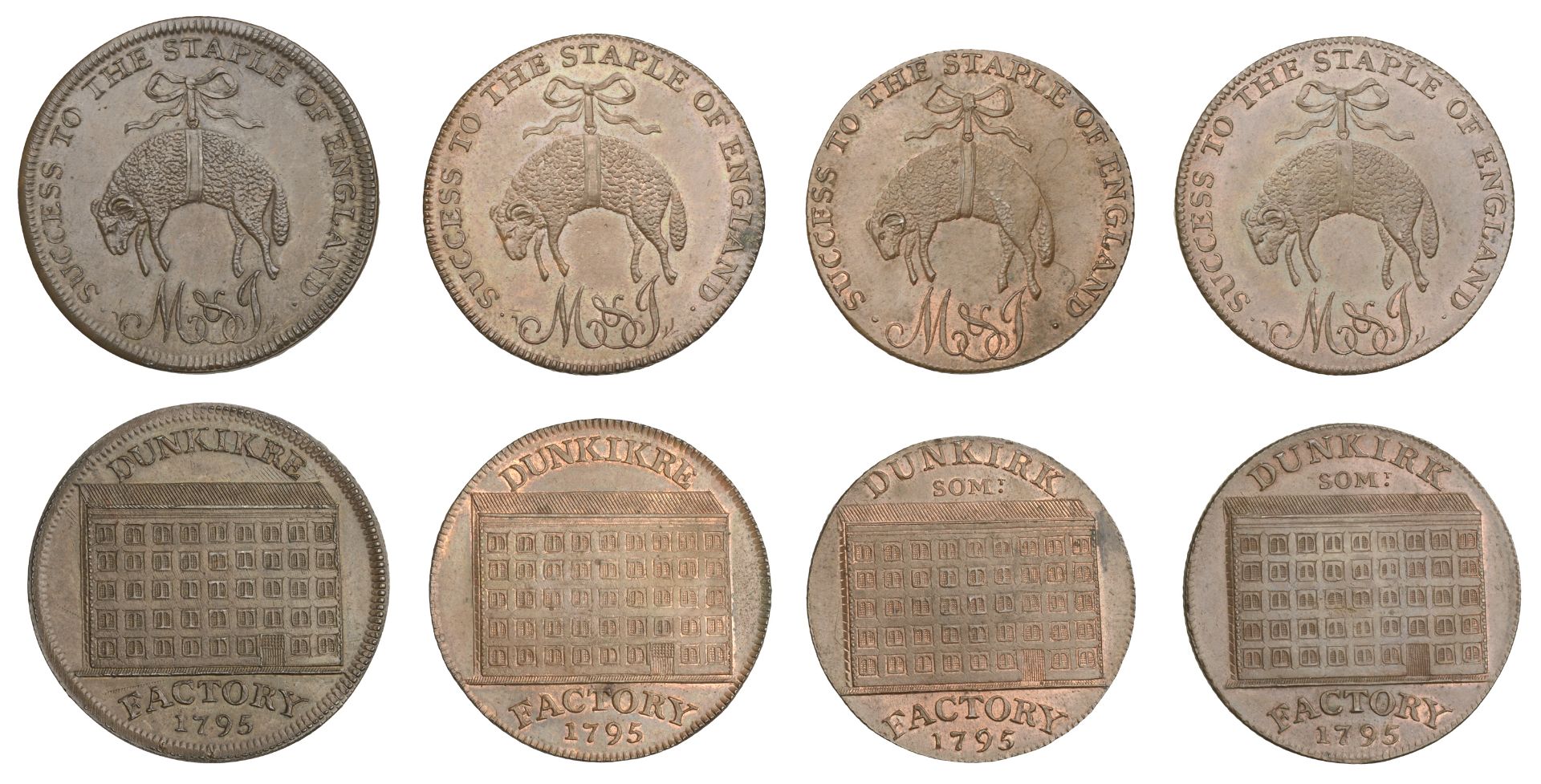 18th Century Tokens, SOMERSET, Freshford, John Moggridge and Thomas Joyce, Halfpence, 1795 (...