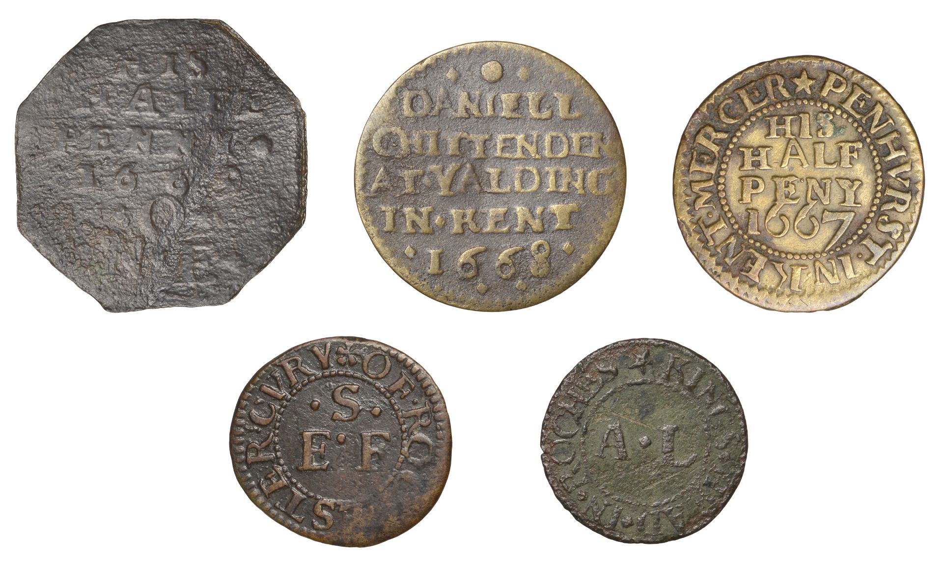 17th Century Tokens, KENT, Penshurst, Henry Constable, Halfpenny, 1667, 2.65g/6h (N 2689; BW... - Bild 2 aus 2