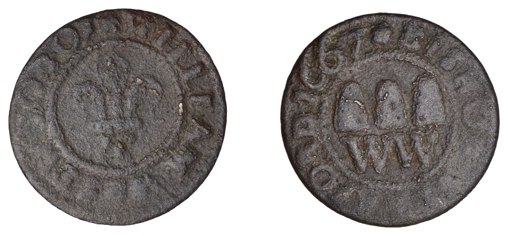 Bishop's Stortford, William Westwood, Farthing, 1667, 1.19g/12h (N â€“; D â€“). Fair to fine but...