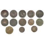 17th Century Tokens, DORSET, Dorchester, Borough Farthings, 1669 (2), 2.53g/12h (N 887; BW....