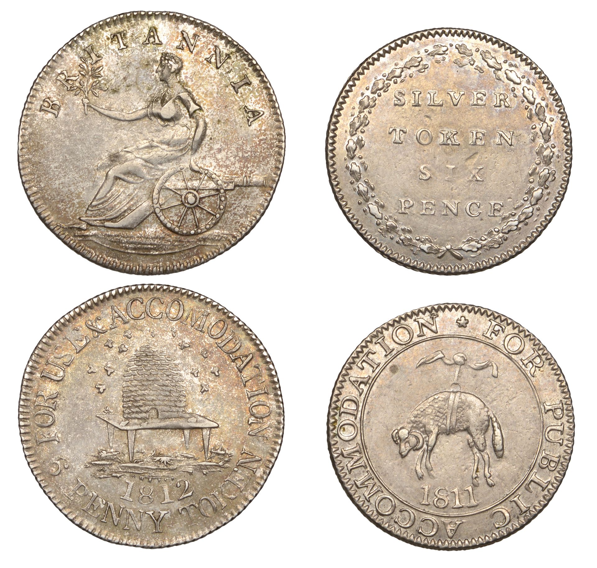 19th Century Tokens, Not Local: British, uncertain manufacturer associated with Westwood, Si...