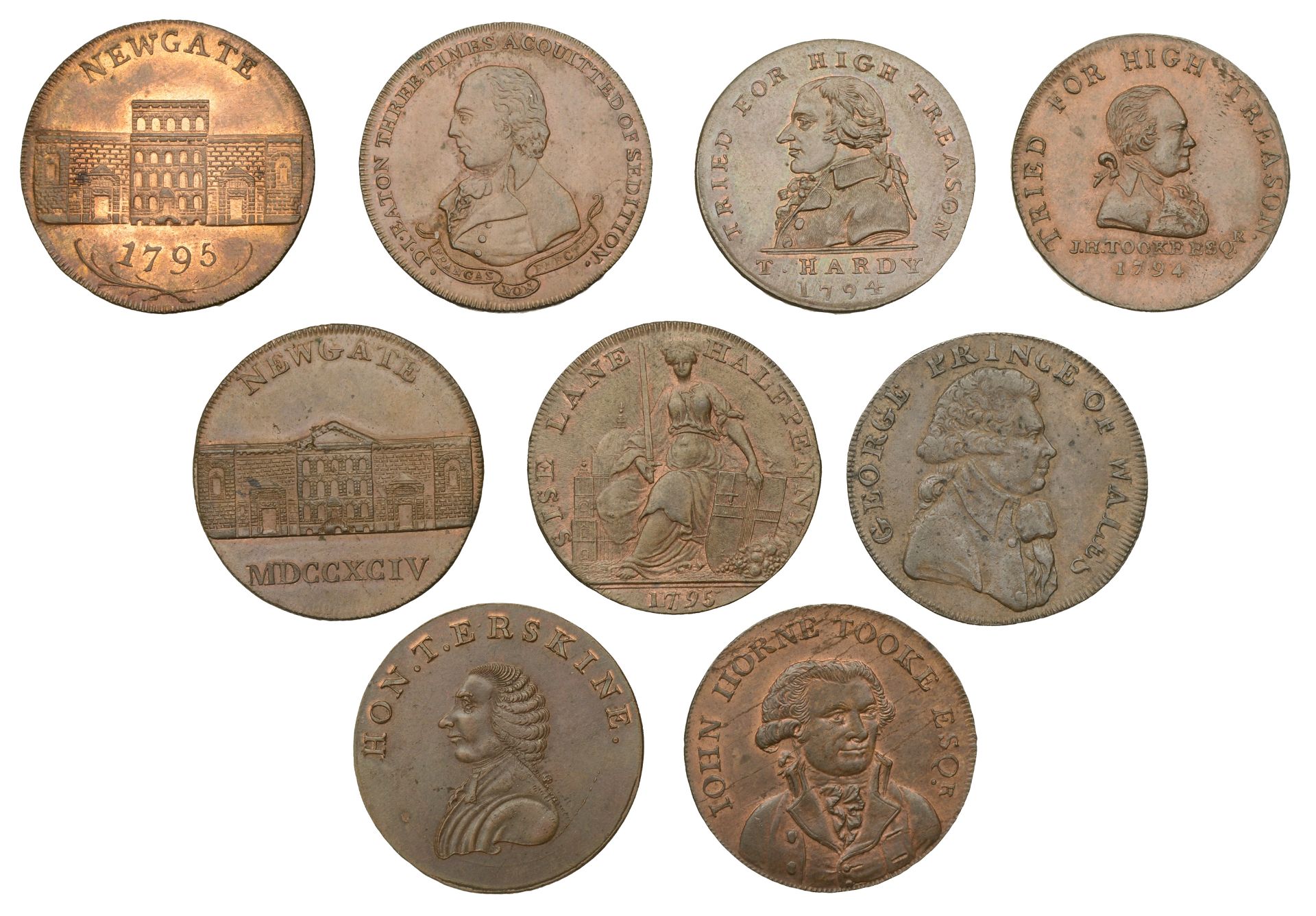 18th Century Tokens, LONDON, Bucklersbury, Thomas and Robert Davidson, Halfpenny, 11.05g/6h...