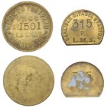 Miscellaneous Tokens and Checks, CUMBERLAND, Carlisle, L[ondon] M[idland &] S[cottish Railwa...