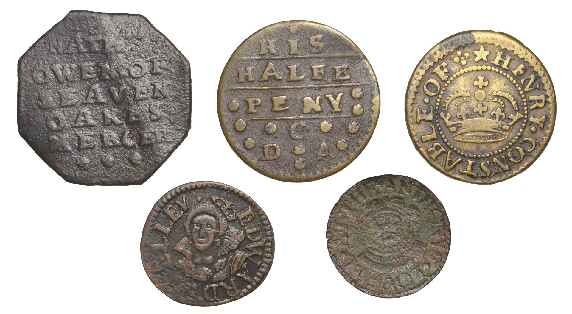 17th Century Tokens, KENT, Penshurst, Henry Constable, Halfpenny, 1667, 2.65g/6h (N 2689; BW...