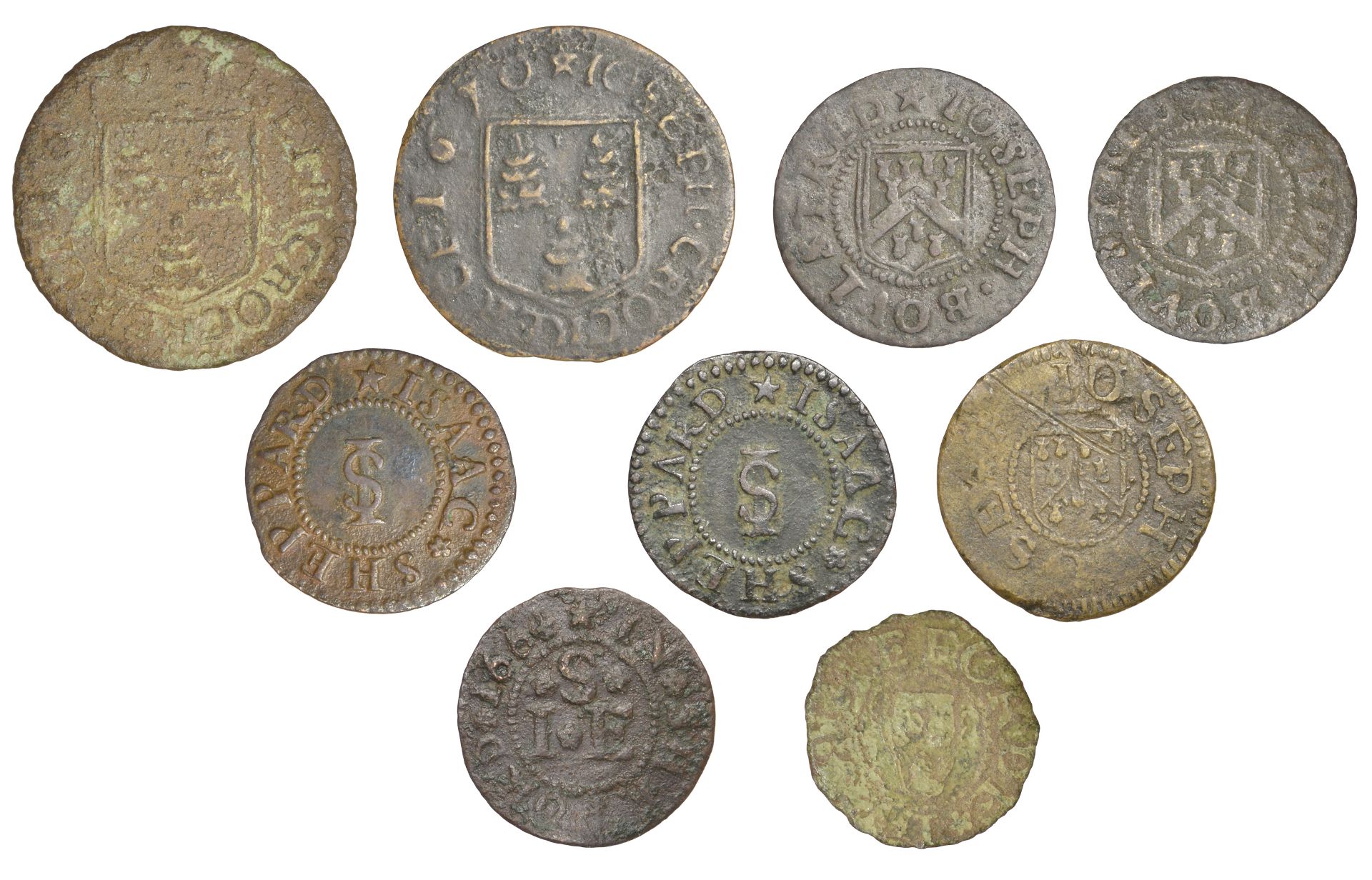 Shefford, Joseph Boulstred, Farthings, 1667 (2), 0.84g/9h, 0.62g/3h (both GO 84; N 46; BW. 8... - Bild 2 aus 2