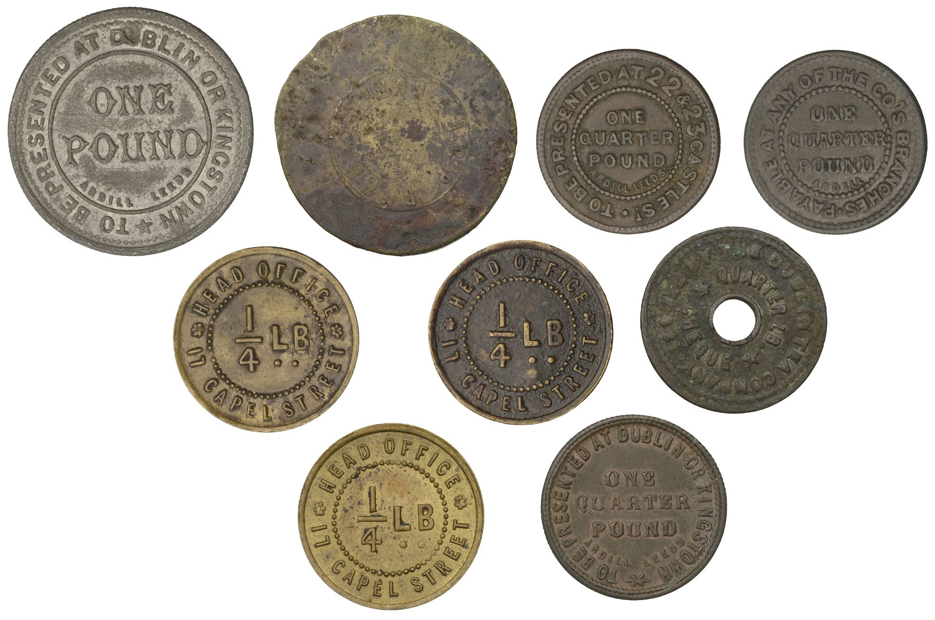 Miscellaneous Tokens and Checks, Co DUBLIN, Dublin, Assam Plantation Co, brass Quarter-Pound... - Bild 2 aus 2