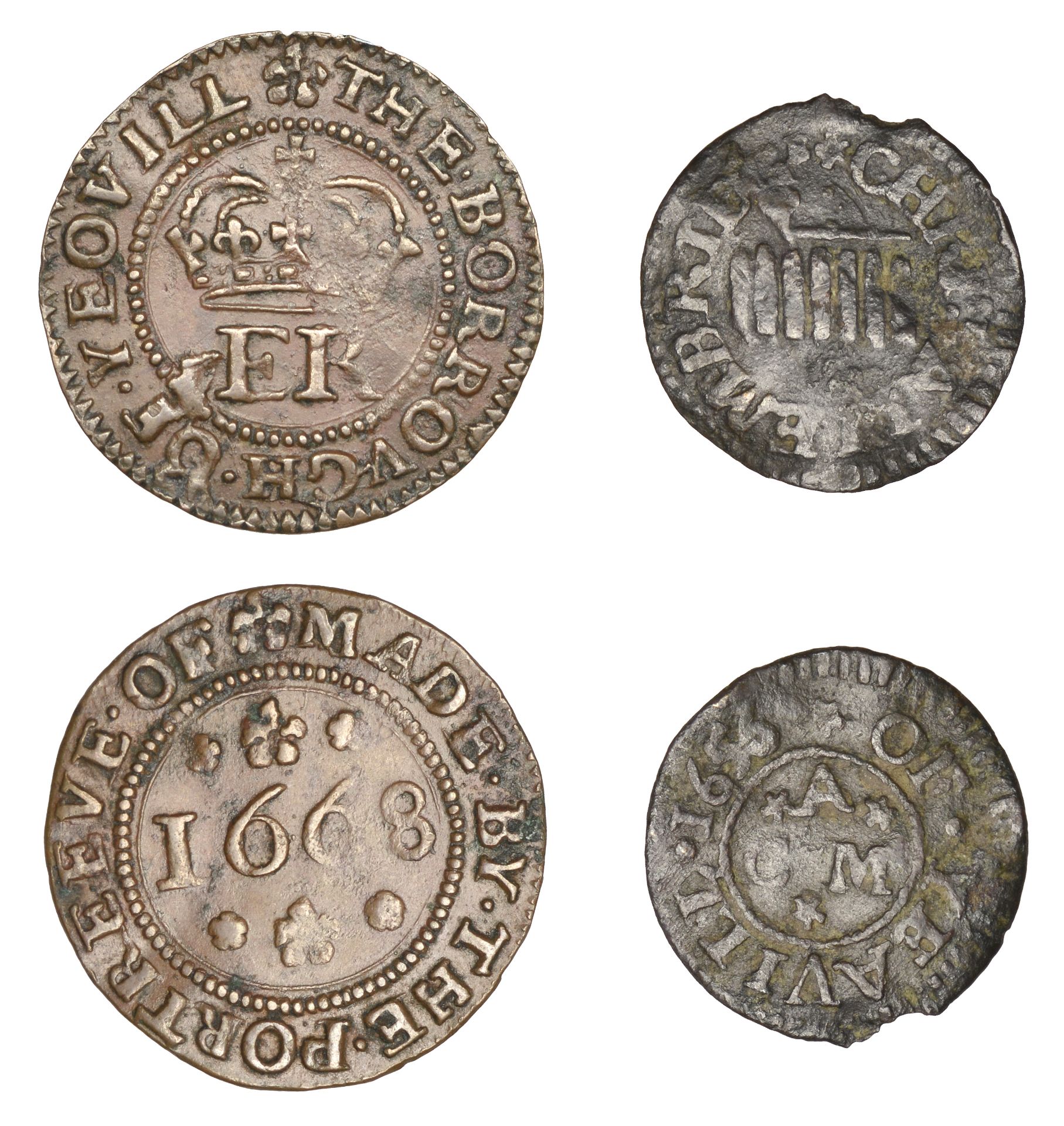 17th Century Tokens, SOMERSET, Yeovil, Borough Farthing, 1668, 0.94g/6h (DY 69:3; N 4175; BW...