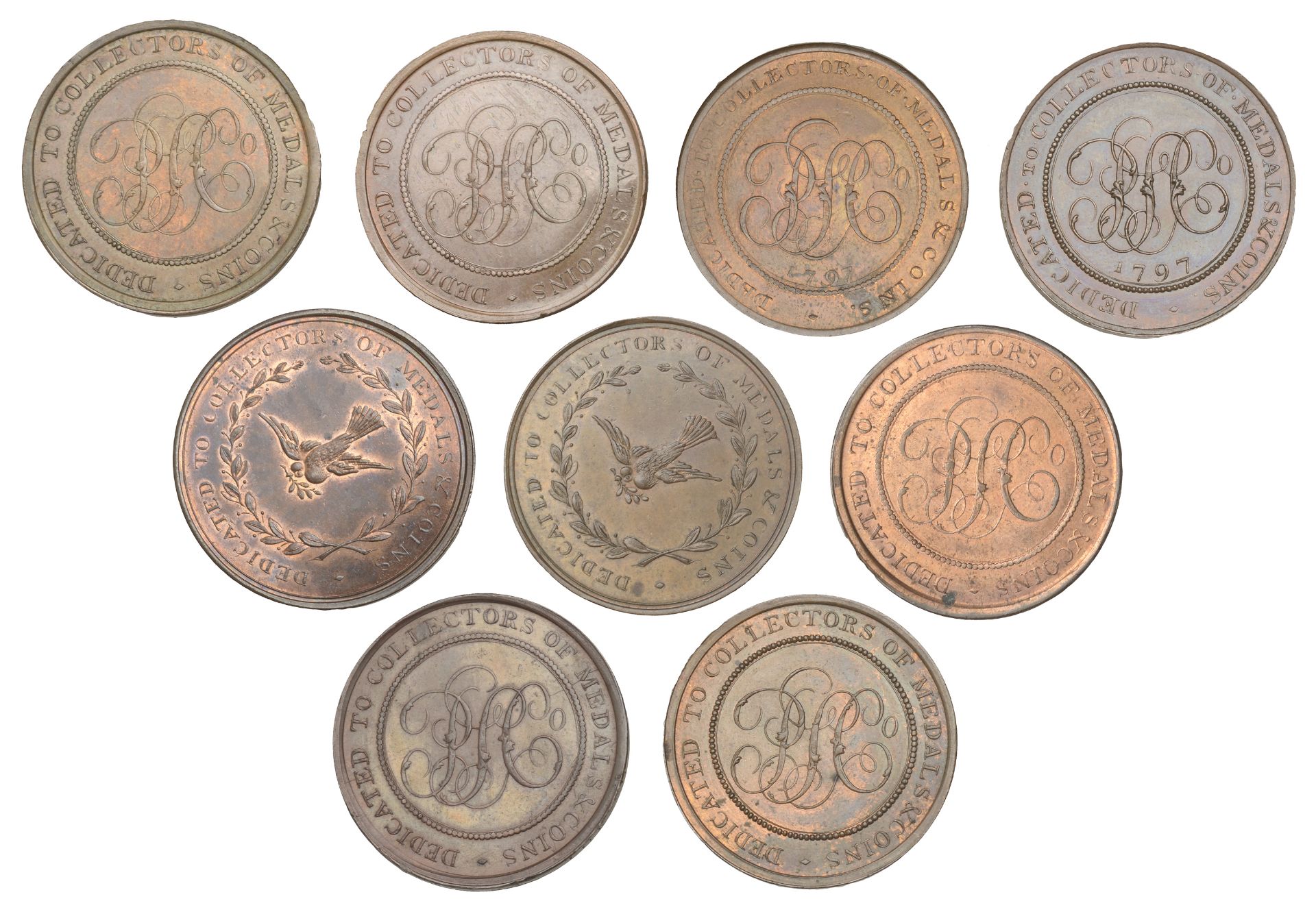 18th Century Tokens, LONDON, Skidmore's Churches, Halfpence (9), Dukes Place, St James's, 13... - Bild 2 aus 2