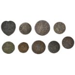 KENT, Milton-next-Gravesend, William Baldwin, heart-shaped Halfpenny, 1667, 1.23g/12h (N 266...