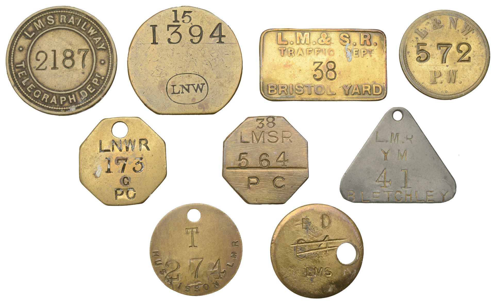 Miscellaneous Tokens and Checks, BUCKINGHAMSHIRE, Bletchley, L[ondon] M[idland] R[ailway], u...